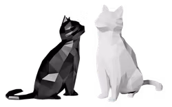 Kattstaty -  low poly
