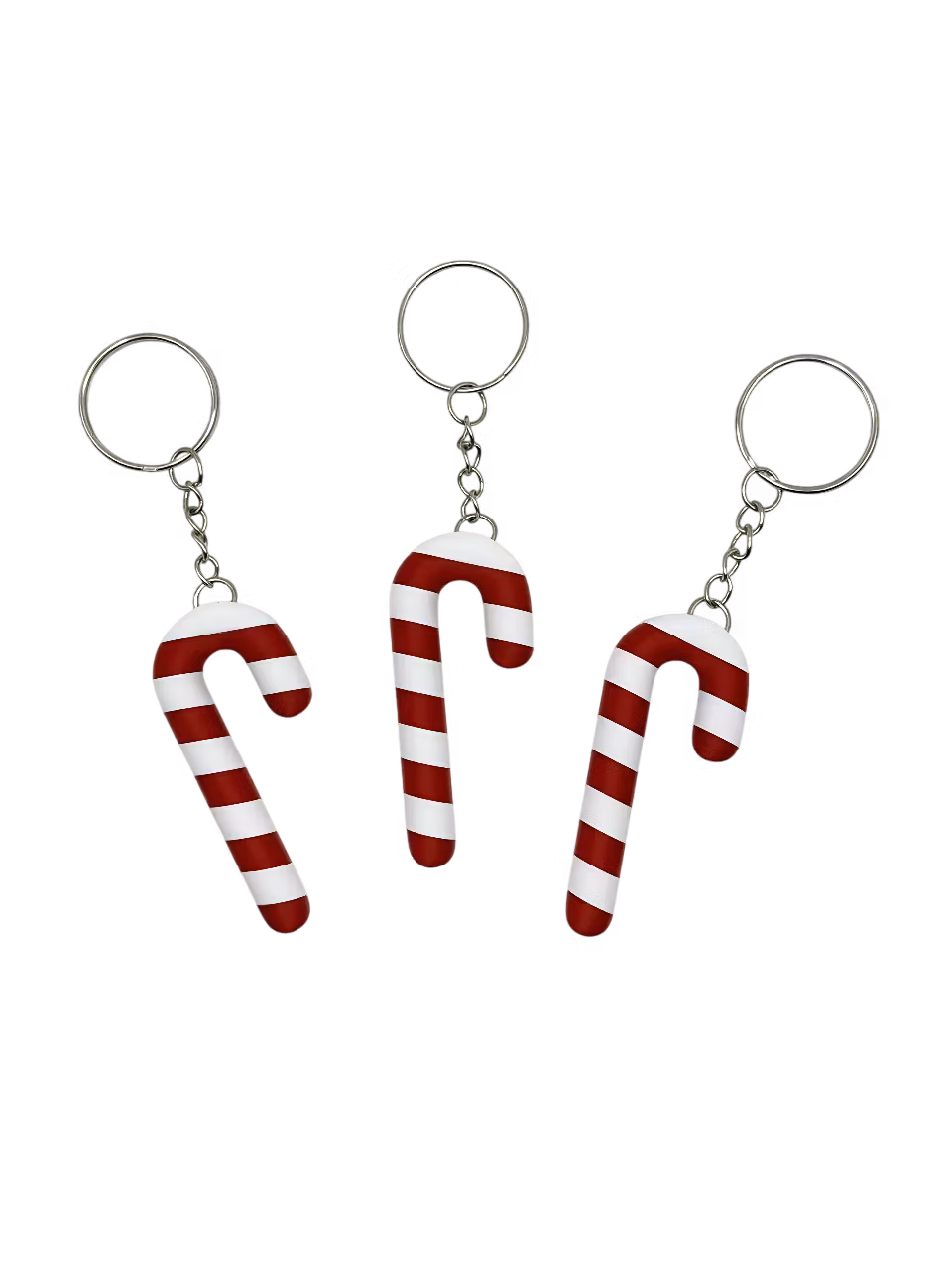 Polkagris - Nyckelring