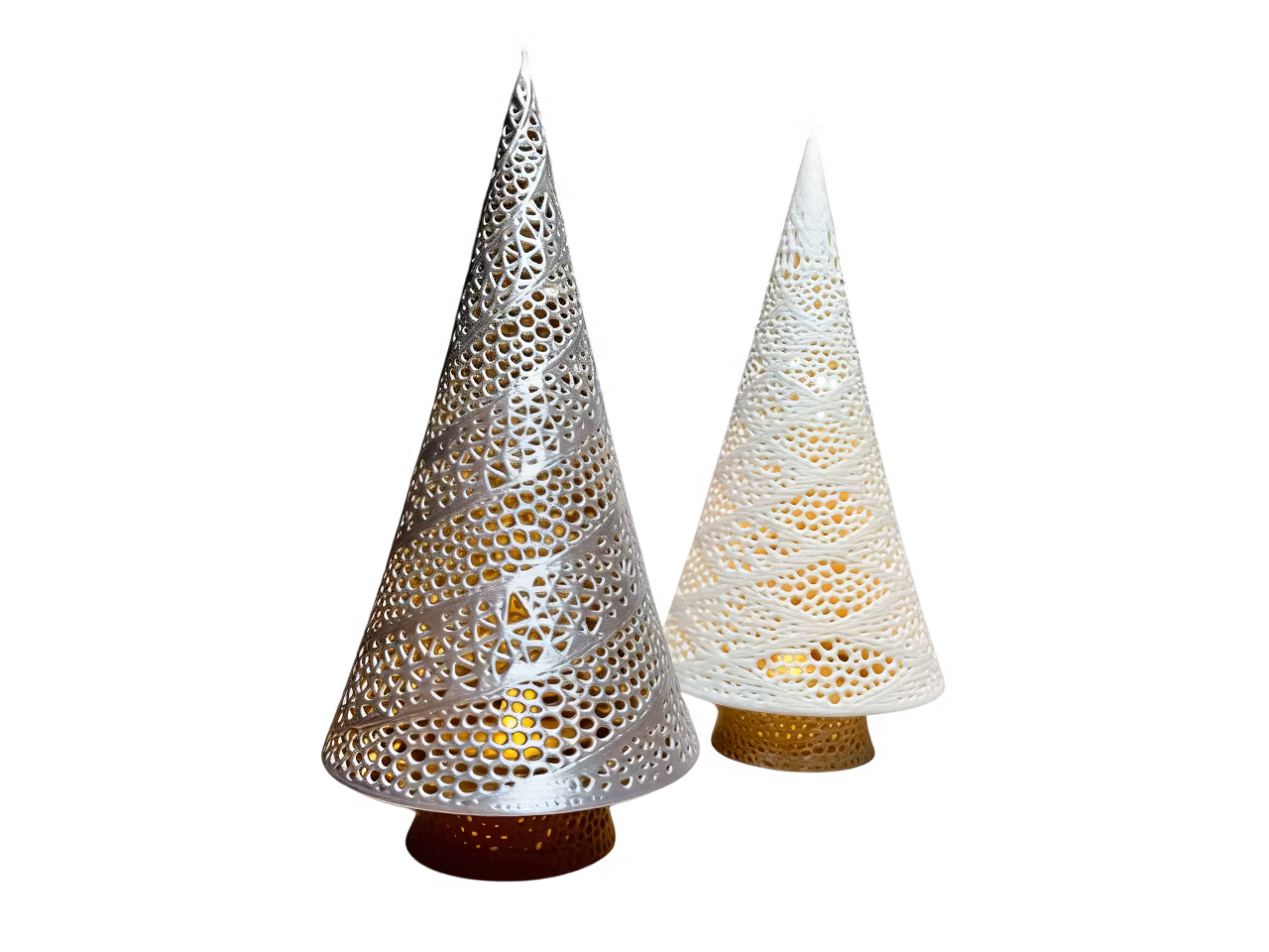 Lång Julgran - LED-värmeljushållare