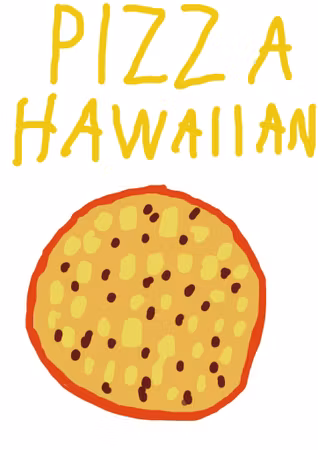 Pizza Hawaiian Mat Poster