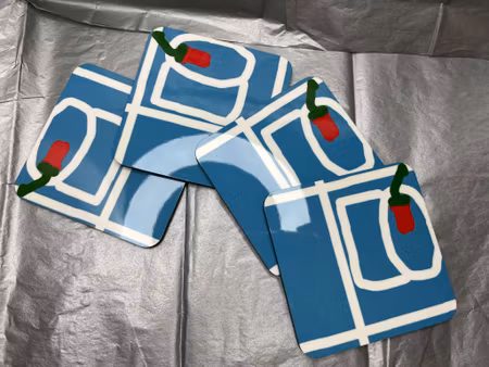 Glasunderlägg 4-pack Picante
