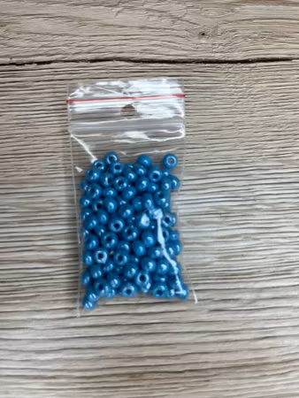 Seed Beads opak lustered 5 mm, Turkos (20g)