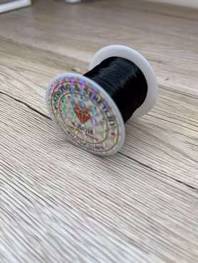 Elastisk tråd 0,8 mm, Svart (10 m)