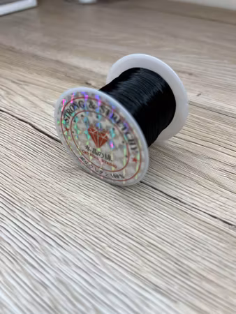 Elastisk tråd 0,8 mm, Svart (10 m)