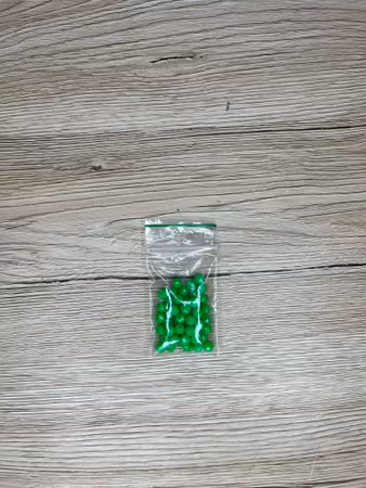 Akrylpärla facetterad opak 6 mm, Grön (50st)