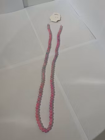 Sträng med Melerade glaspärlor i Rosa, Lila och Blå 8mm (100st)