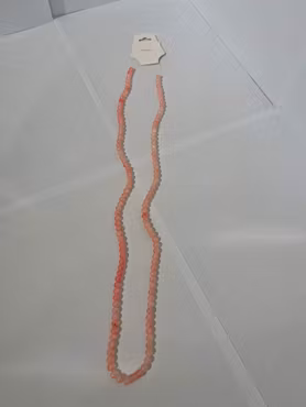 Sträng med glaspärlor i färgen Orang/Rosa färg 6mm (133st)