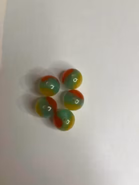 Cateye-pärla – Röd, Grön & Gul (16mm) 1st