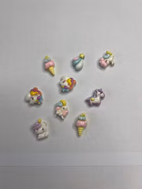 Unicorn mix flatbacks (15mm) (9st)