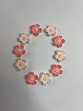 Blommor flatbacks, (15mm) (10st)