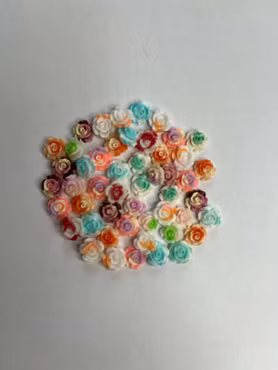 Flatbacks rosor (9mm) (50st)