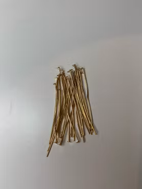 Hattpinnar 50x0,7 mm, guld, 30 st