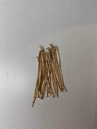 Hattpinnar 50x0,7 mm, guld, 30 st