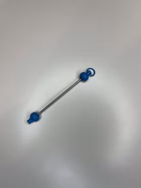 Pinne med fäste till nyckelring – Blå (9 cm) (st)