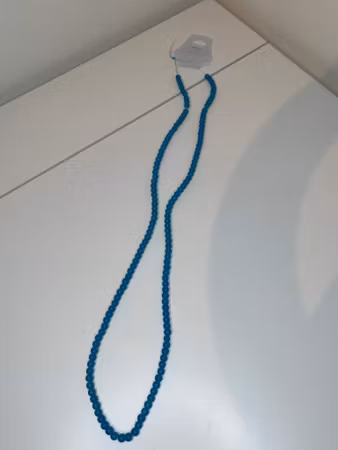 Sträng med glaspärlor, Jade imitation, Mörkturkos 6mm, (st)