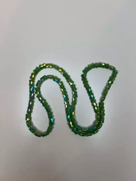 Pläterade glaspärlor 8x6x4mm