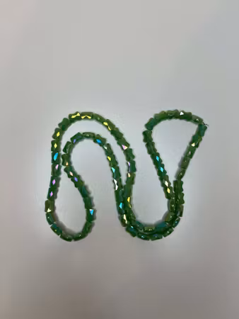 Pläterade glaspärlor 8x6x4mm