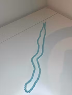 Frostade pärlor ljusblå, 6mm