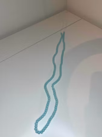 Frostade pärlor ljusblå, 6mm