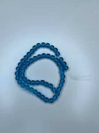 Sträng med glaspärlor Ljusblå, 6mm