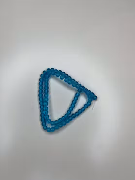 Sträng med glaspärlor Ljusblå, 4mm