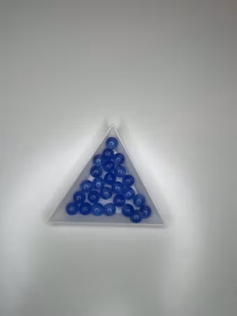 Pärlor Mörk Blå Glitter (8mm) 25st