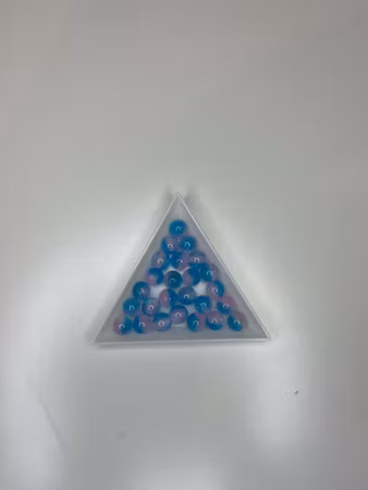 Pärlor Blå/Rosa Glitter (8mm) 25st