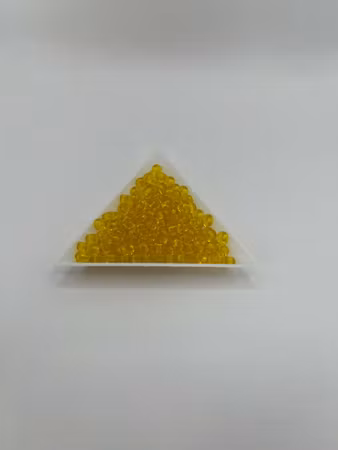 Seed Beads transparent 5 mm Gul (20g)