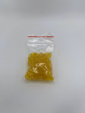 Seed Beads transparent 5 mm Gul (20g)