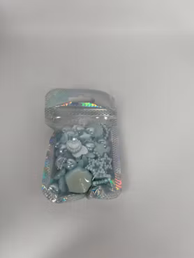 Blå mix med flatbacks