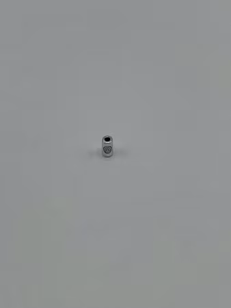 Parte media Cilindro 5x3 mm, Plata (10 piezas)