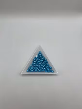 Perlas de semilla opacas y brillantes de 5 mm, turquesa (20 g)