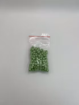 Seed Beads opak lustered  grön 5 mm (20g)