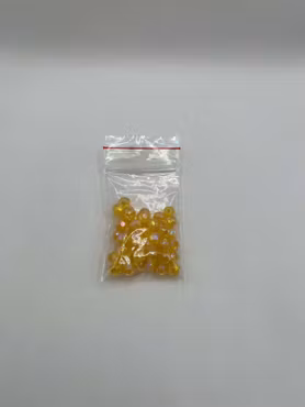 Akrylpärla facetterad gul 6 mm (50st)