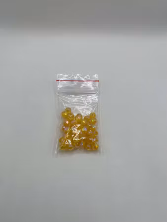 Akrylpärla facetterad gul 6 mm (50st)