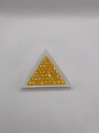 Akrylpärla facetterad gul 6 mm (50st)