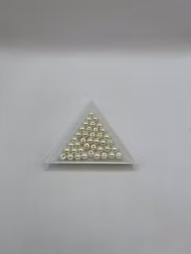 Vaxad glaspärla gräddvit 6 mm (40st)