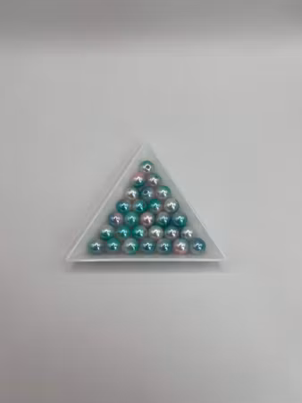 Cuentas degradadas azul/rosa de 8 mm (50 unidades)