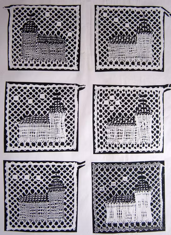 Julkortskyrkor 5x5 cm