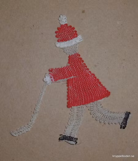 Tomte spelar innebandy 2007 7x8 cm
