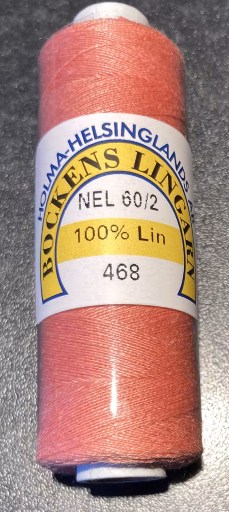 Bockens knyppelgarn 60/2 laxrosa 468 12,5 gr/rle