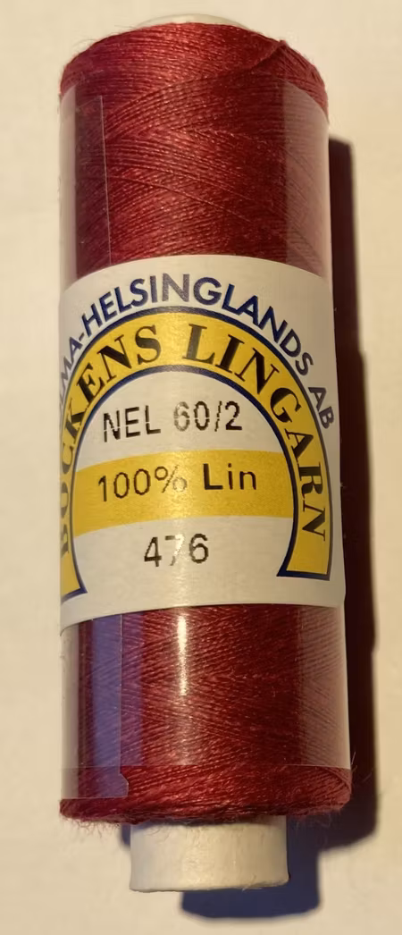 Bockens knyppelgarn 60/2 vinröd 476 12,5 gr/rle