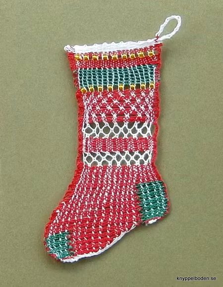 Julstrumpa 6x10 cm,   2014-års julmönster