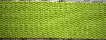Grovt bomullsband till montering av armband  20x2,5 cm limegrön