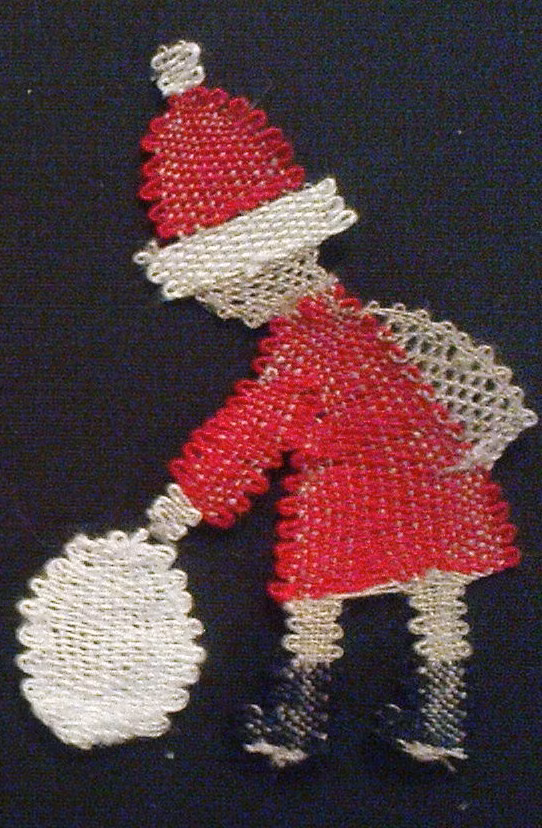 Tomte med snöboll 1995 6,5x5 cm