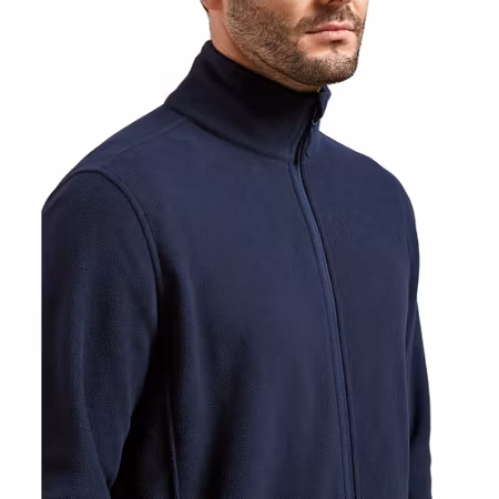 Blå fleecetröja med dragkedja för herr | Premier