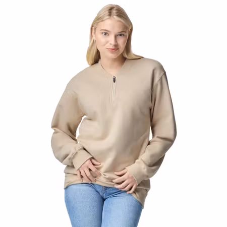 Fleece-tröja med kort dragkedja | Gildan