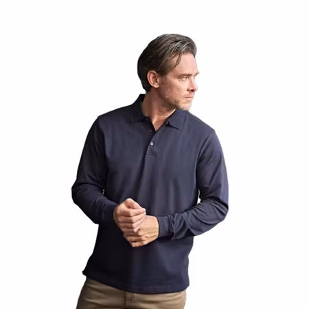 Lyxig pikétröja med lång ärm | Tee Jays