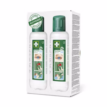 Ögondusch 2-pack – buffrad lösning för snabb sköljning | Cederroth