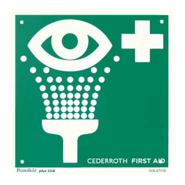 Efterlysande ögondusch-skylt | Cederroth